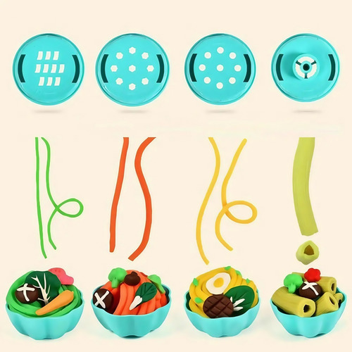 Juguete Para Hacer Fideos De Arcilla De Cocina Para Niños, 3