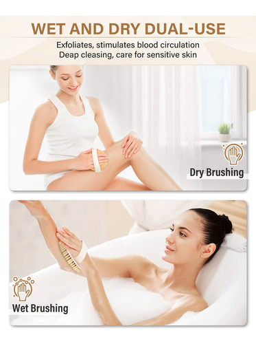 Cepillo Seco Exfoliante Corporal Popchose, Cepillo Corporal