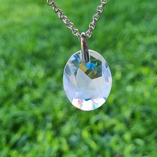 Imagen 6 de 9 de Dije Plata Cristal Swa Jean Paul G Aurora Boreal 20x30m