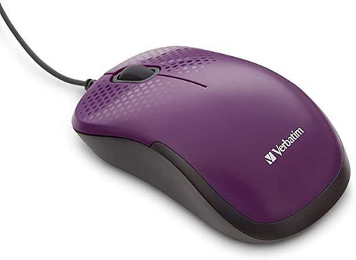 Imagen 1 de 1 de Mouse Óptico Silencioso Verbatim, Alámbrico, Usb, Morado