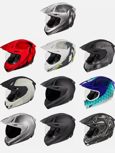 Casco Icon Variant 2 Varios Modelos Moto Hombre Mujer