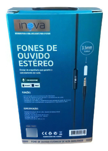 Fone De Ouvid Estéreo Alta Qualidade Microfone Kit Com 5