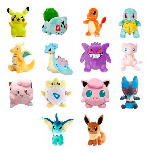 Peluches Pokemon Pikachu Gengar Y Varios Mas 20cm X1 Unidad