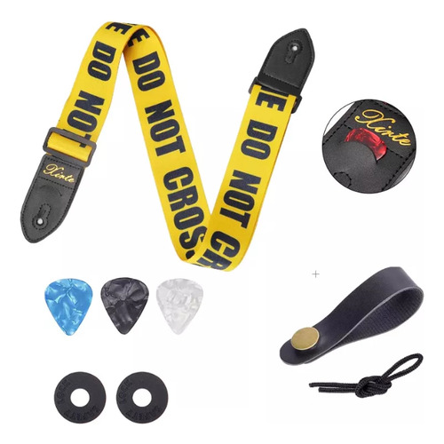 N Tali Strap Para Guitarra Y Bajo Electrica Piel Con
