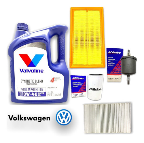 Kit 4 Filtros + Aceite 10w40 Volkswagen Gol Power Gol 1.6 