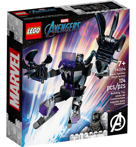 Lego® Marvel: Armadura Robótica De Pantera Negra Cantidad de piezas 124