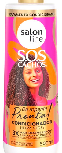 Salon Line Sos Cachos De Repente Pronta Acondicionador 500ml