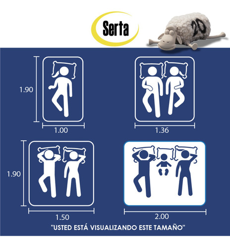 Colchón King Size Serta Mega Confort Ergonomic+ 2 Almohadas