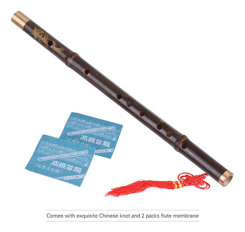 Profissional Preto Bambu Dizi Flauta Tradicional Artesanal