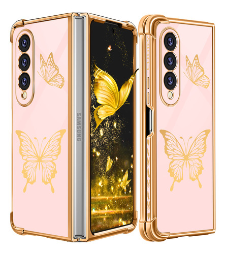 Funda Para Samsung Galaxy Z Fold 4 5g Diseño Mariposas - P