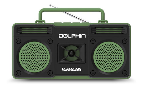 Radio Am Fm Retrobox Recargable Portatil Bluetooth Rtx-20 Color Verde