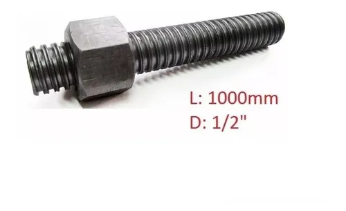 comprar Varilla Roscada 1\u002F2  1000mm Acme Rosca Cuadrada Paso 5mm