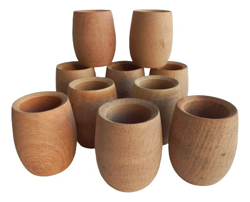 Mate De Madera Para Pintar Modelo Poronguito X 5 Unidades