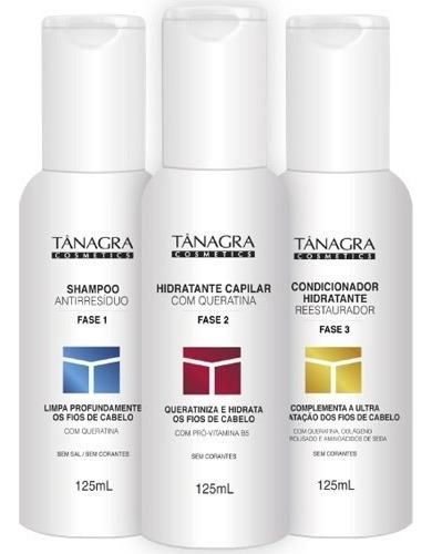 Kit Hidratação E Queratinização Capilar Tânagra 3 Produtos