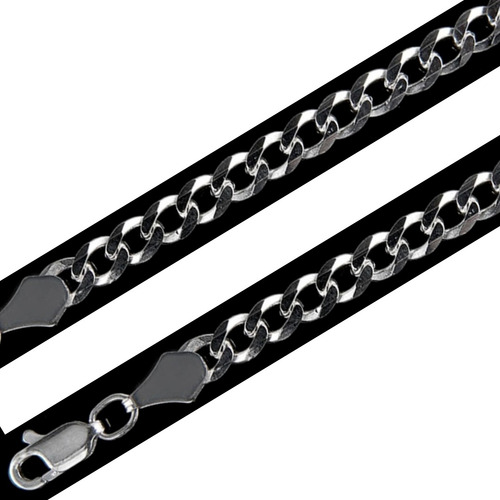 Cadena Mujer Barbada L 5mm-45cm Plataley.925 Duodeluxejoyas®