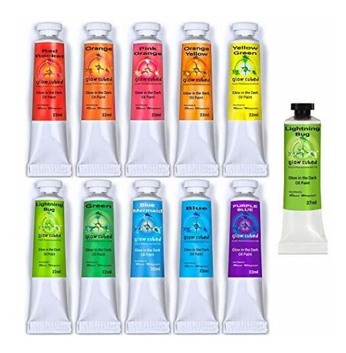 Glow In The Dark Artist Professional Oil Paint, Glow Cubed (