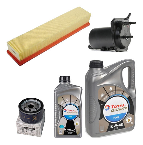 Kit Filtros 5l Aceite 10w40 Renault Symbol K9k 1.5 Dci