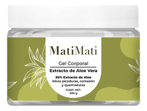 Gel Aloe Vera Hidratante Quemaduras Y Afeitado Matimati 300g