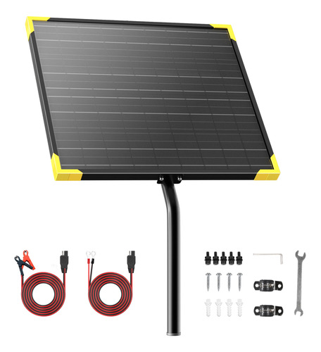 Voltset Kit Cargador Panel Solar 20 W Bateria Impermeable 12