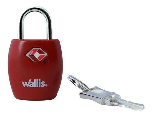 Wallis - Candado Seguridad Tsa, 2.5 X 4.3 X 1.3 Cm, Rojo