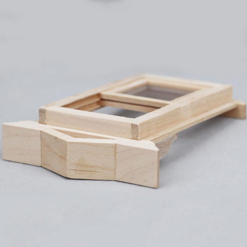 1: 12 Muebles De Casa De Muñecas Con Ventana De Madera,