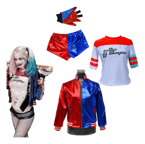 Disfraz De Cosplay Suicida Quinn Squad Harley Monster Coat,