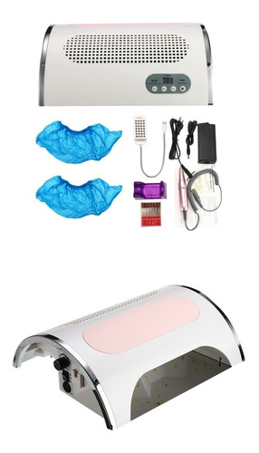 Imagen 3 de 10 de Torno Para Uñas 4 En 1 Aspirador Y Lampara Led Profesional