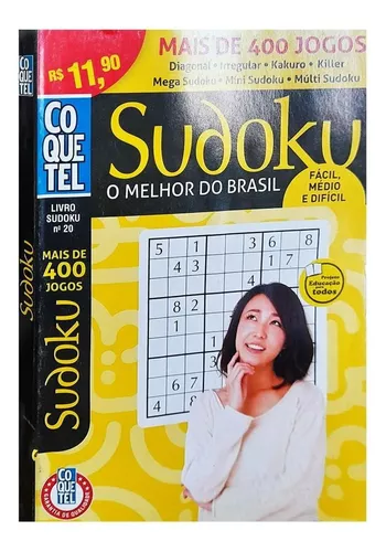 Revista Sudoku Fácil 01 Fácil/Médio 9X9 - 4 Jogos Por Página em