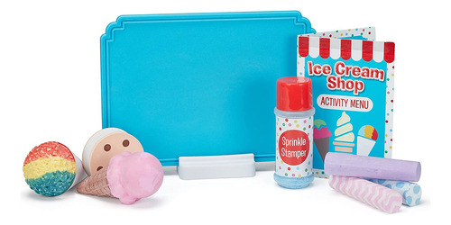 Melissa Doug Ice Cream Shop Juego De Tizas Y Soportes Multic