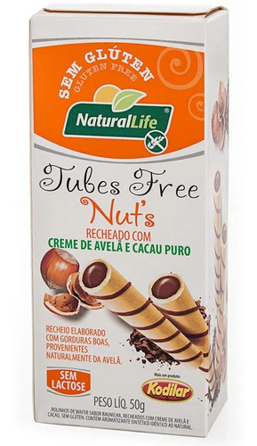 Tubes Free Creme De Avela Cacau Sem Glúten 50g Natural Life