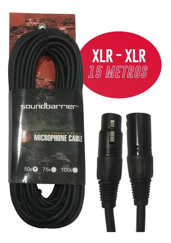 Cable Xlr - Xlr Micrófono Profesional Balanceado 15 Metros 