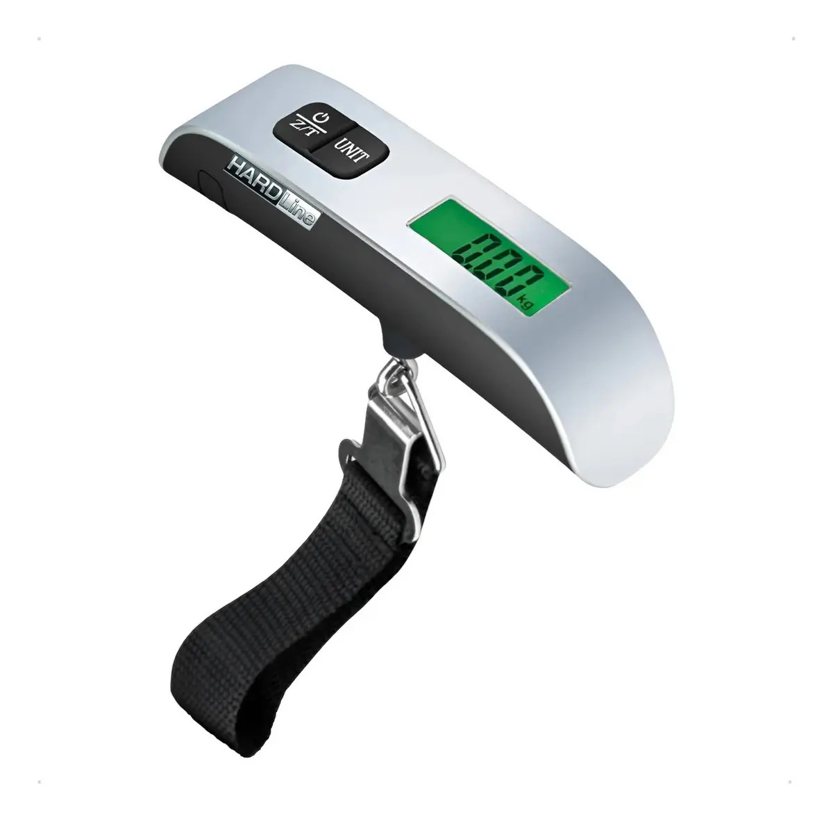 Balança Hardline Para Malas De Viagem Digital Portátil Até 50kg Mão Trava Mala Bagagem Prateado Moderna Pratica