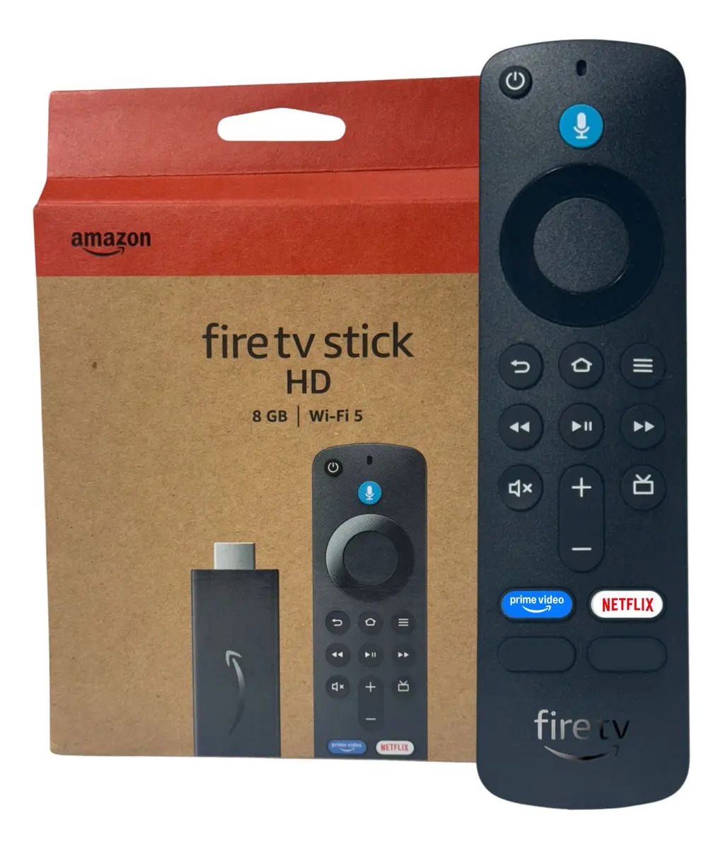 Fire Tv Stick Hd 2024 + Controle Remoto Voz Alexa Preto Por Voz Alexa