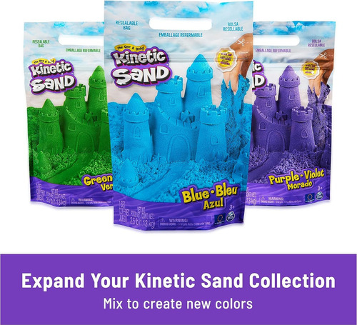Kinetic Sand, Arena De Juego Sensorial Moldeable De Colores