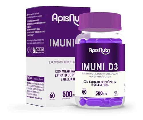 Imuni D3 60 Cápsulas Apisnutri