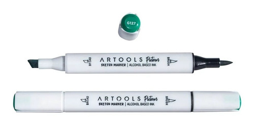 Marcador Artools Pictom Ponta Dupla Emerald Green (g127)