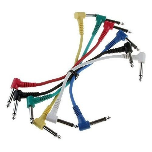 Foto4easy Set 6 pcs Guitarra Pedal Efecto Patch Cable Angulo