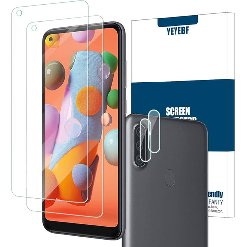 Yeyebf Galaxy A11 Hd Protector De Pantalla De Vidrio Templad