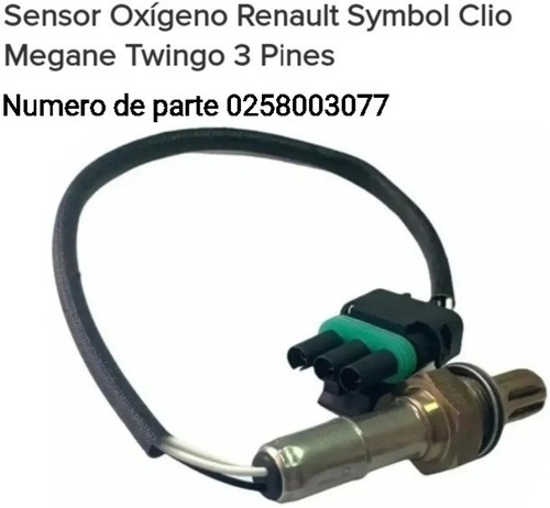 Sensor De Oxigeno Para Renault, 3cables Megane, Twingo, Clio