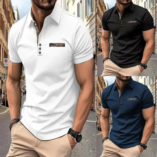 Camiseta Polo De Hombre Con Botones