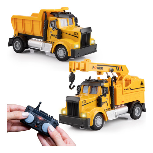 Force1 Mini Construction Rc Trucks Para Nios: Camiones De Co