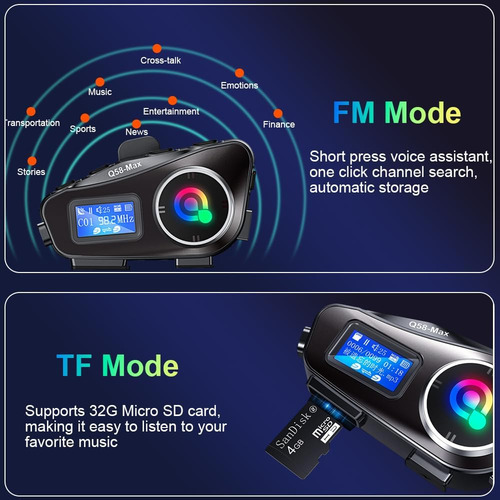 Casco De Motocicleta Auricular Bluetooth, Casco Bluetooth In