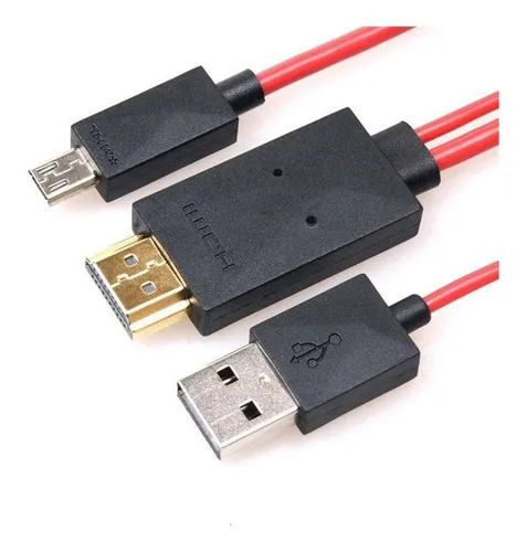 Kit mhl cable adaptador store micro usb v8 a hdmi