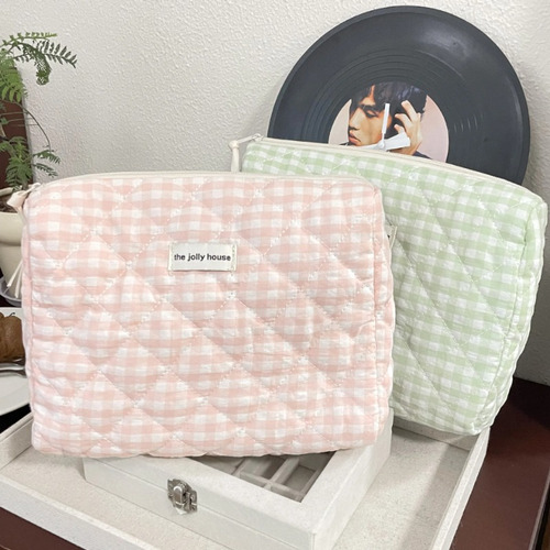 Neceser Rosa Con Cierre Tipo Clutch