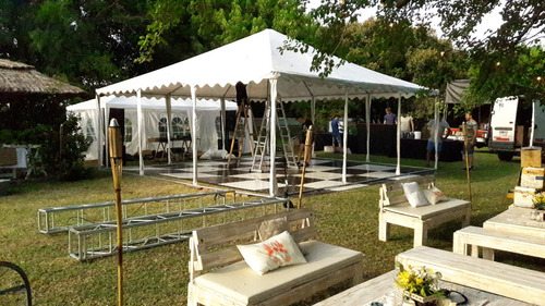 Alquiler Carpas, Gazebos, Living, Pisos, Estufas, Mesas, Dj
