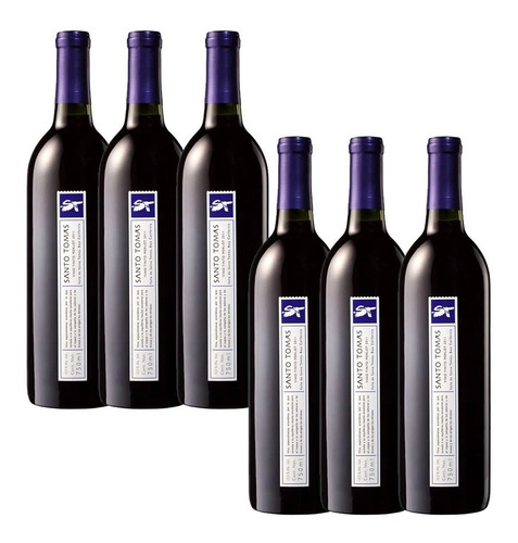 Pack De 6 Piezas De Vino Tinto Santo Tomas Merlot 750 Ml