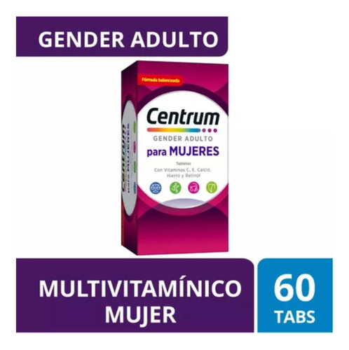 Suplemento Multivitamínico Centrum Mujer X60 Tabletas