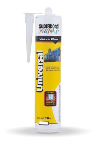 Silicona Universal Suprabond X 280ml Color Negro Por Unidad