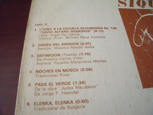 Lp David Alfaro Siqueiros, Himno A La Paz (Usado)