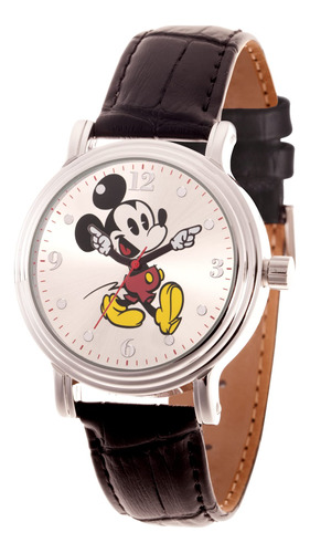 Reloj Analógico De Mickey Mouse Color Negro Disney W001872